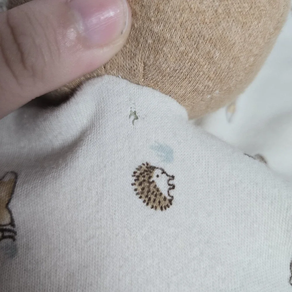 Rabbit + Bear By Emily And Oliver Organic Lovey Security Blanket Woodland Animal